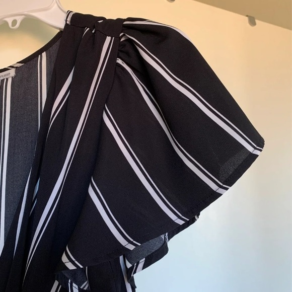 Striped waist detail full length romper - Picture 4 of 4